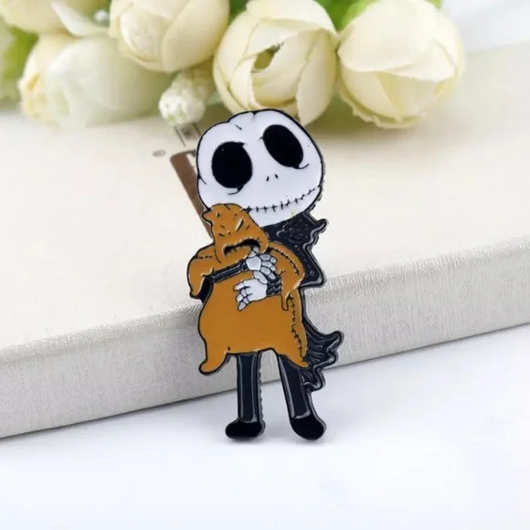 Jack Skellington with Oogie Boogie Enamel Pin - Picture 1 of 4